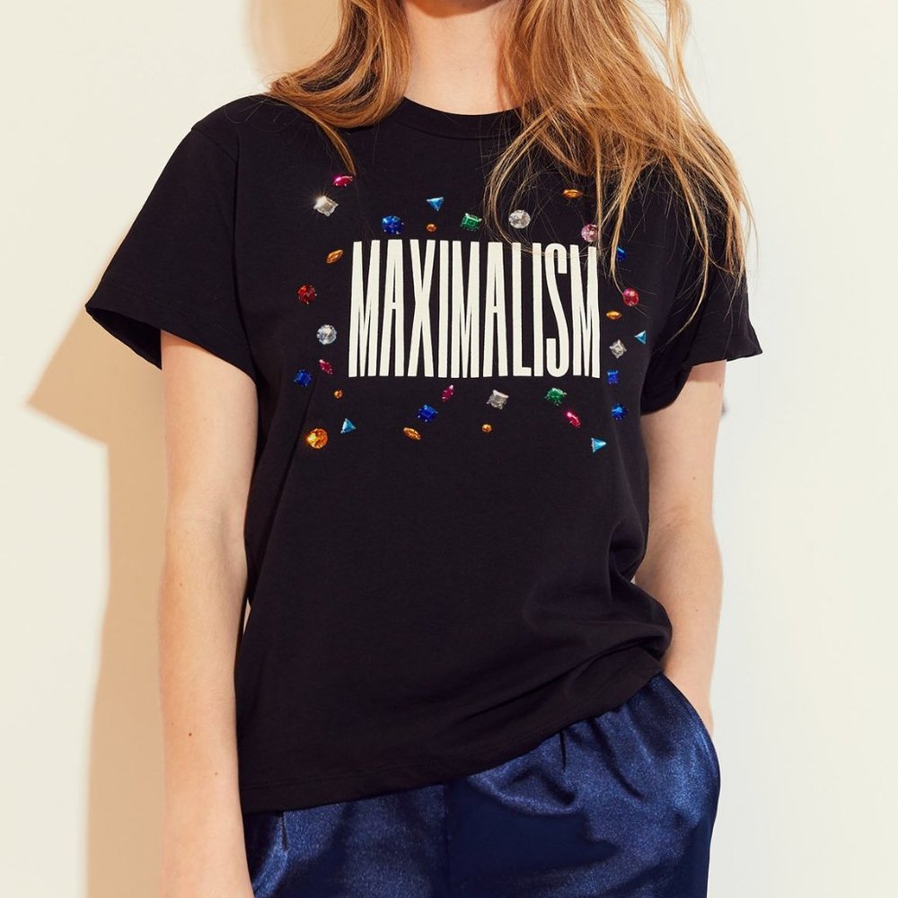 MAXIMALISM Rhinestone Tee